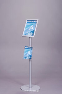 Stojak na plakat i ulotki SPU001 to służy do dystrybucji ulotek oraz prezentacji plakatów reklamowych.